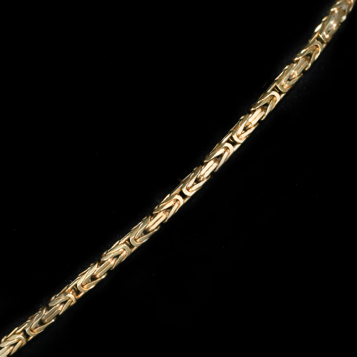Estate 18K Yellow Gold 7.75-Inch Byzantine Chain Bracelet