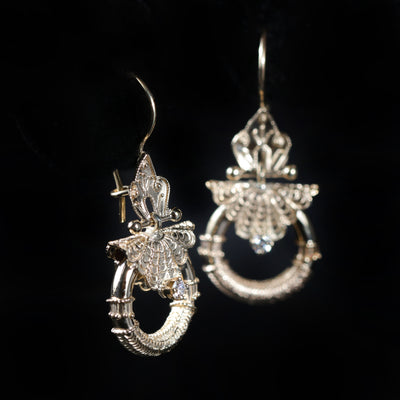 14k Yellow Gold 0.10 CTW Diamond Dangle Earrings