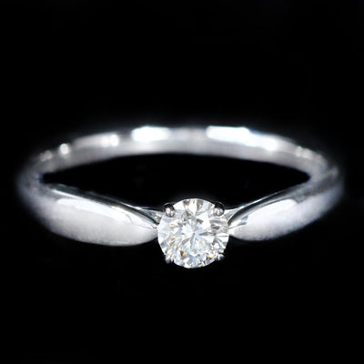 Tiffany & Co. Platinum 0.24 Carat Diamond Solitaire Ring