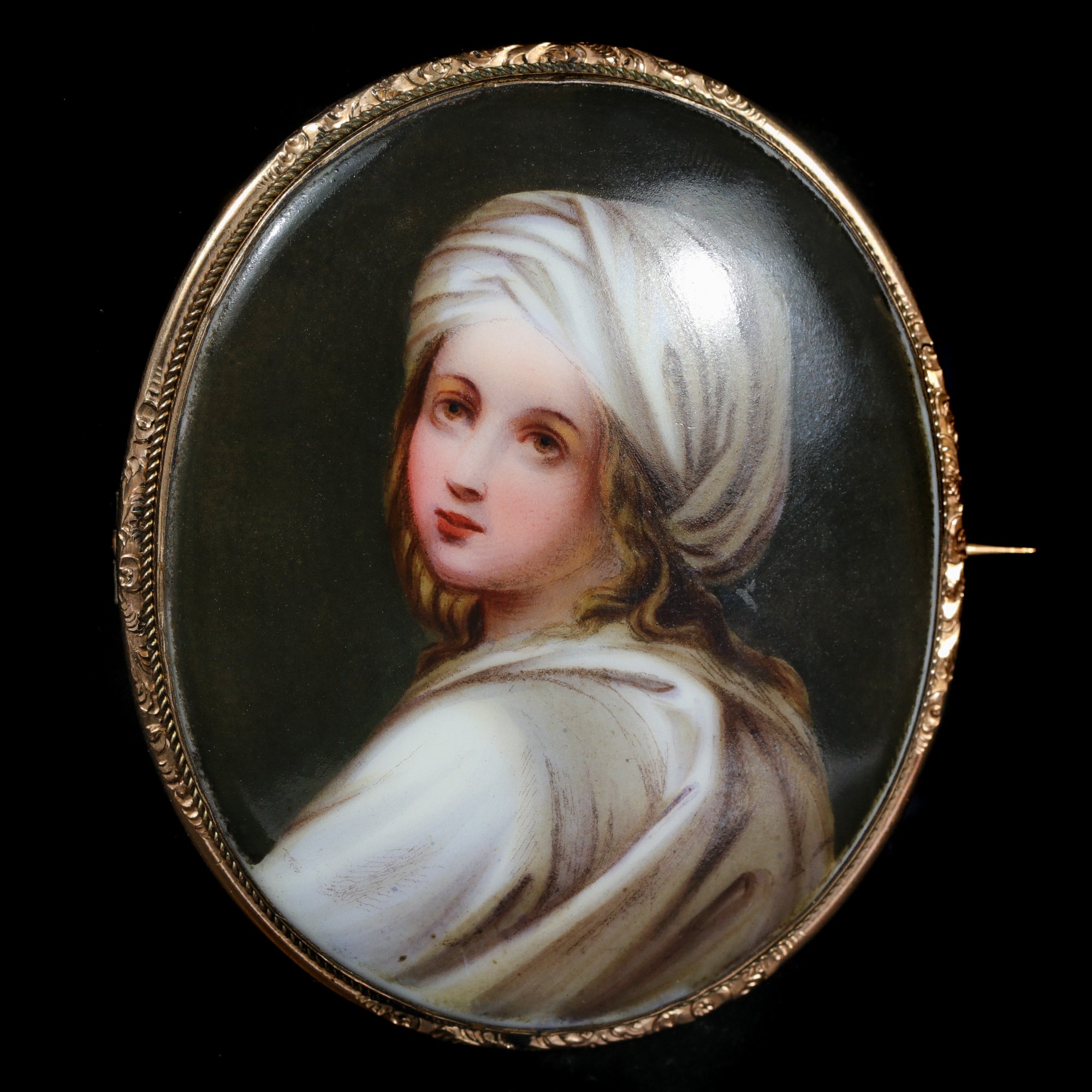 Victorian Gold Filled Beatrice Cenci Brooch Walton s Jewelry