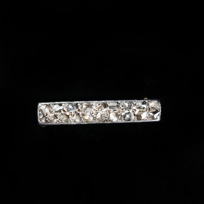 Victorian Rose Cut Diamond Bar Pin