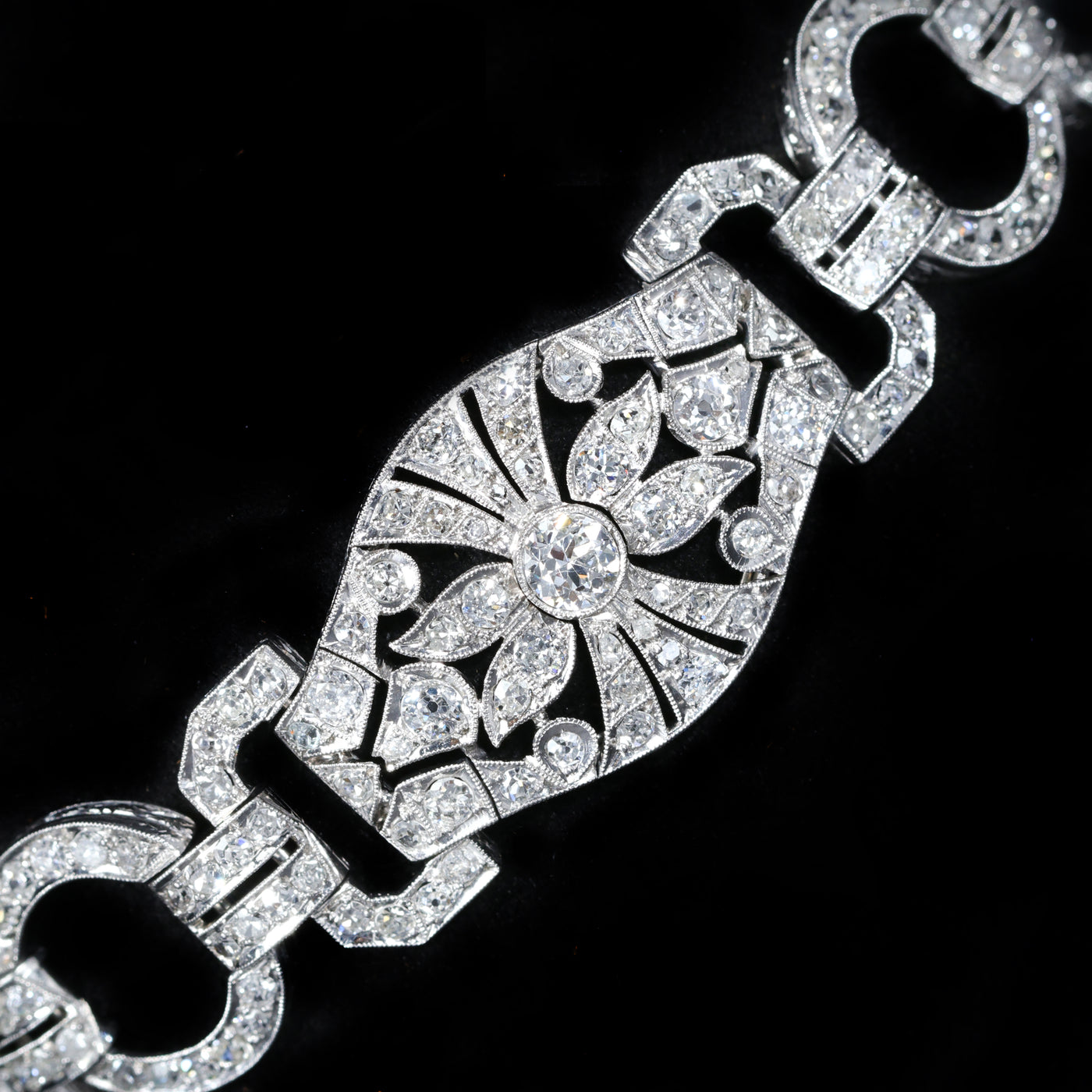 Art Deco Platinum 10.00 CTW Diamond Bracelet