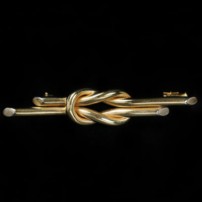 Estate 18k Yellow Gold Knot Pin