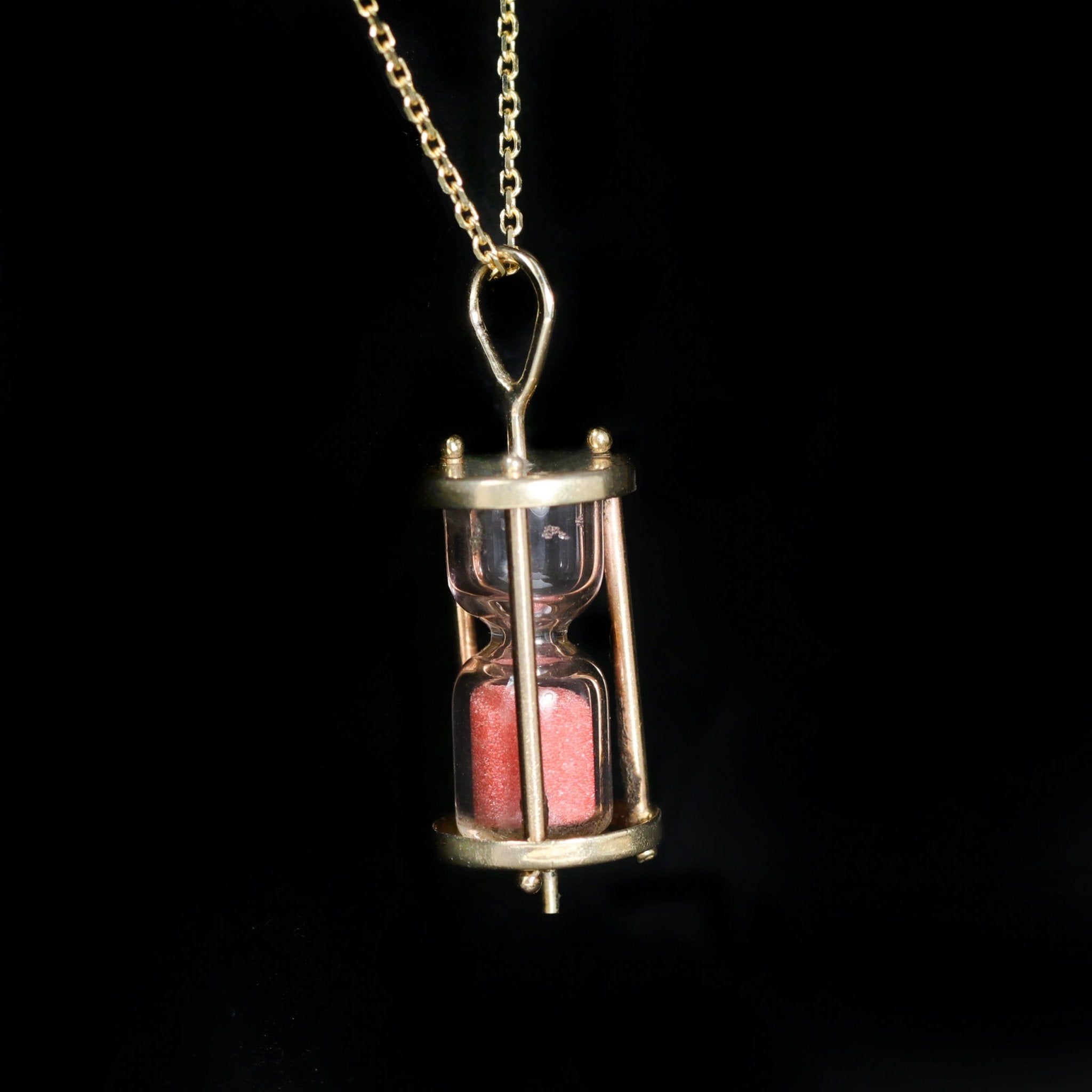 Estate 14K Yellow Gold Hourglass Charm - Walton's Jewelry