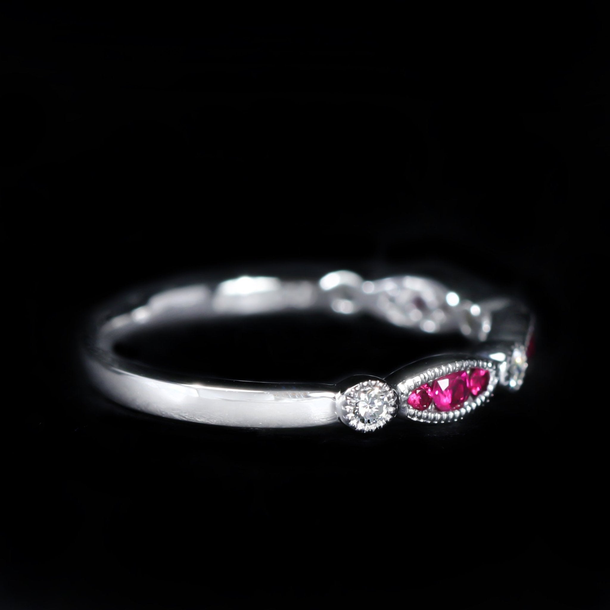 Platinum Ruby and Diamond Band - Walton's Jewelry