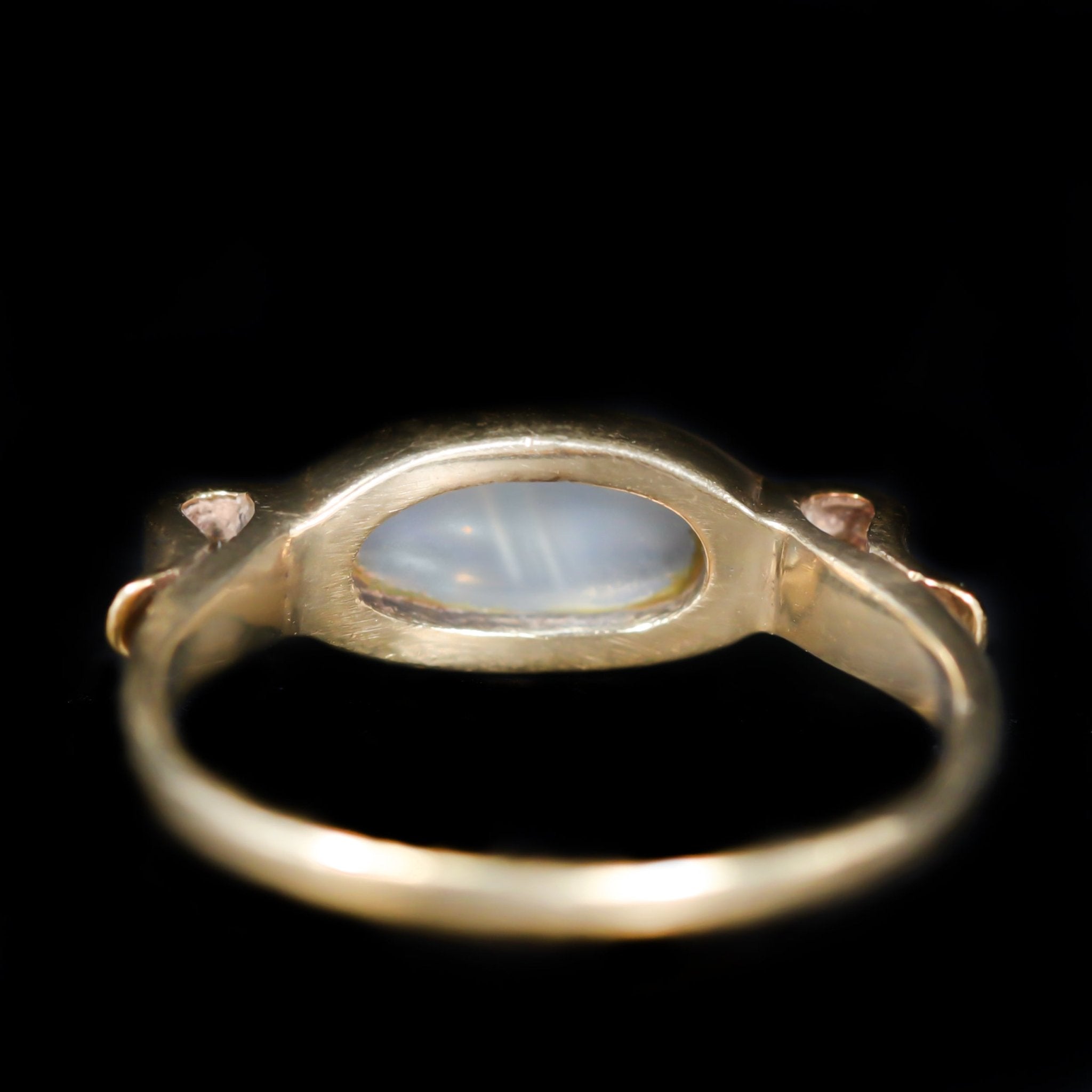Estate 9K Yellow Gold Moonstone Ring, Circa 1978 - Walton's Jewelry