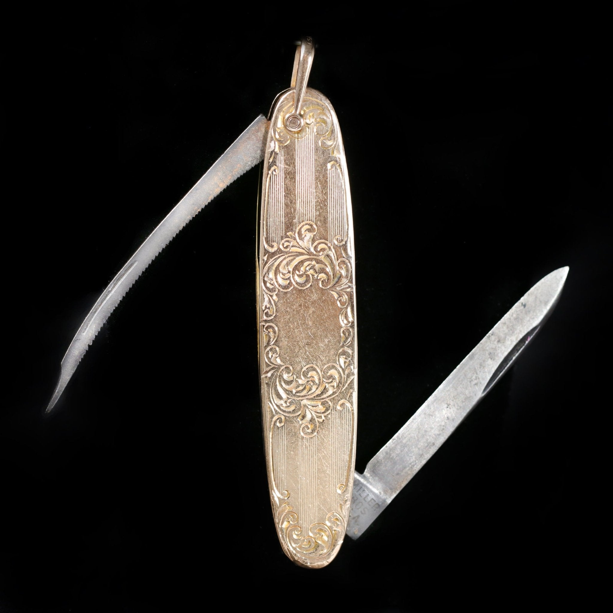 Victorian 10K Yellow Gold Pocket Knife - Walton's Jewelry