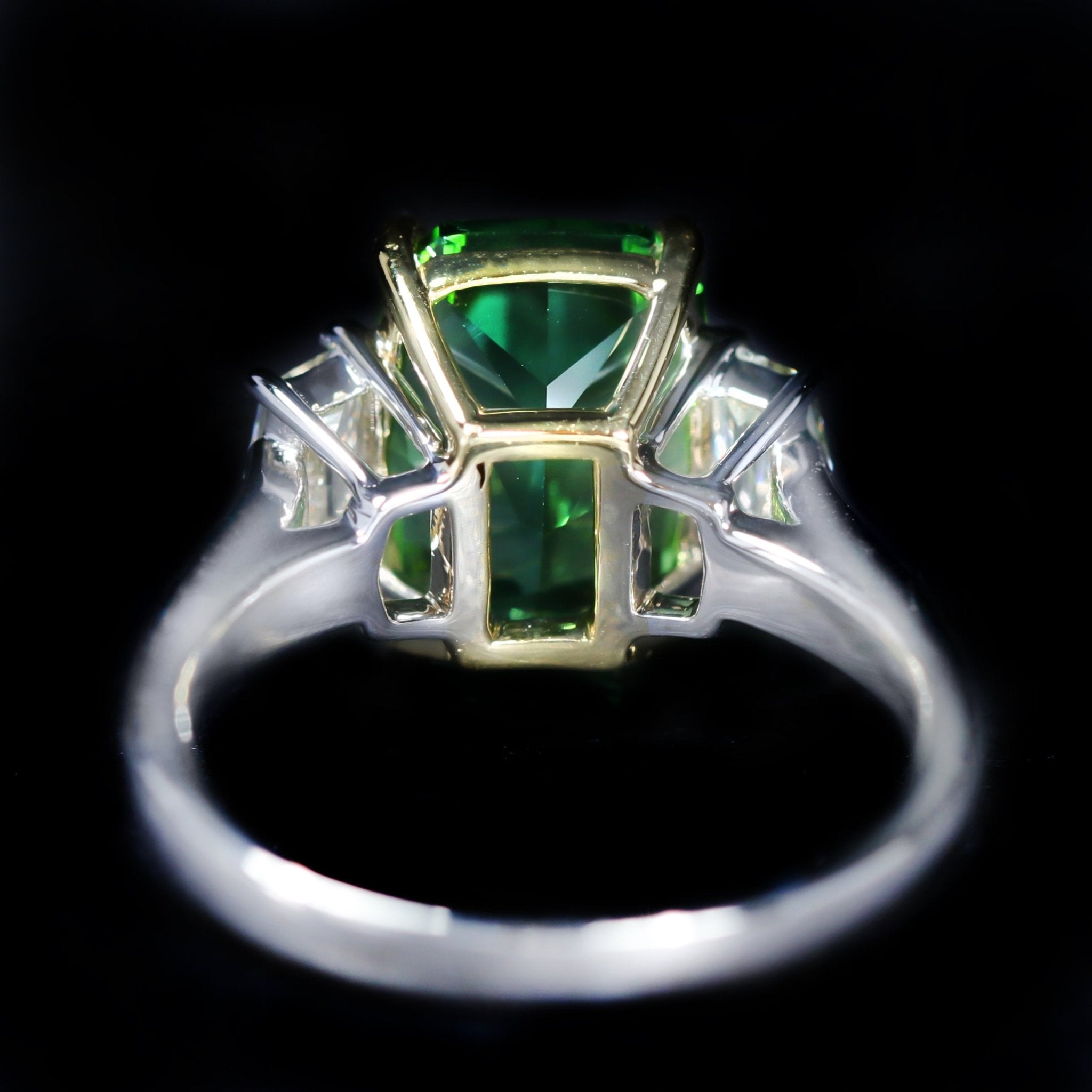 18K Gold 4.56 Carat Tourmaline and Diamond Ring - Walton's Jewelry