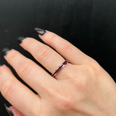 14k White Gold 0.45 CTW Ruby Band