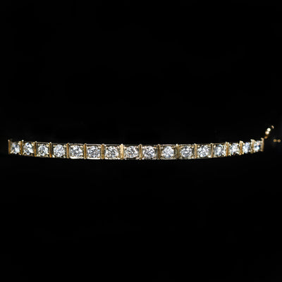 14K Yellow Gold 1.00 CTW Diamond Bangle Bracelet