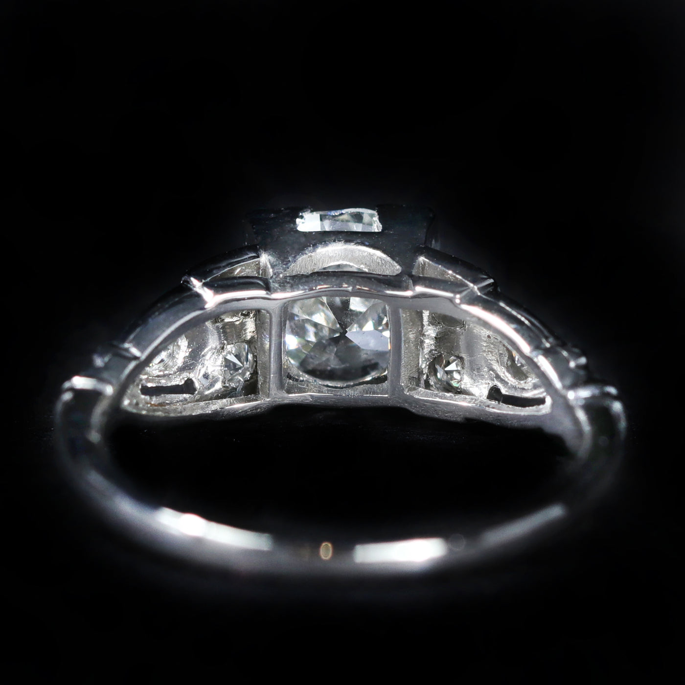 Art Deco GIA 1.02 Carat Old European Cut Diamond Engagement Ring