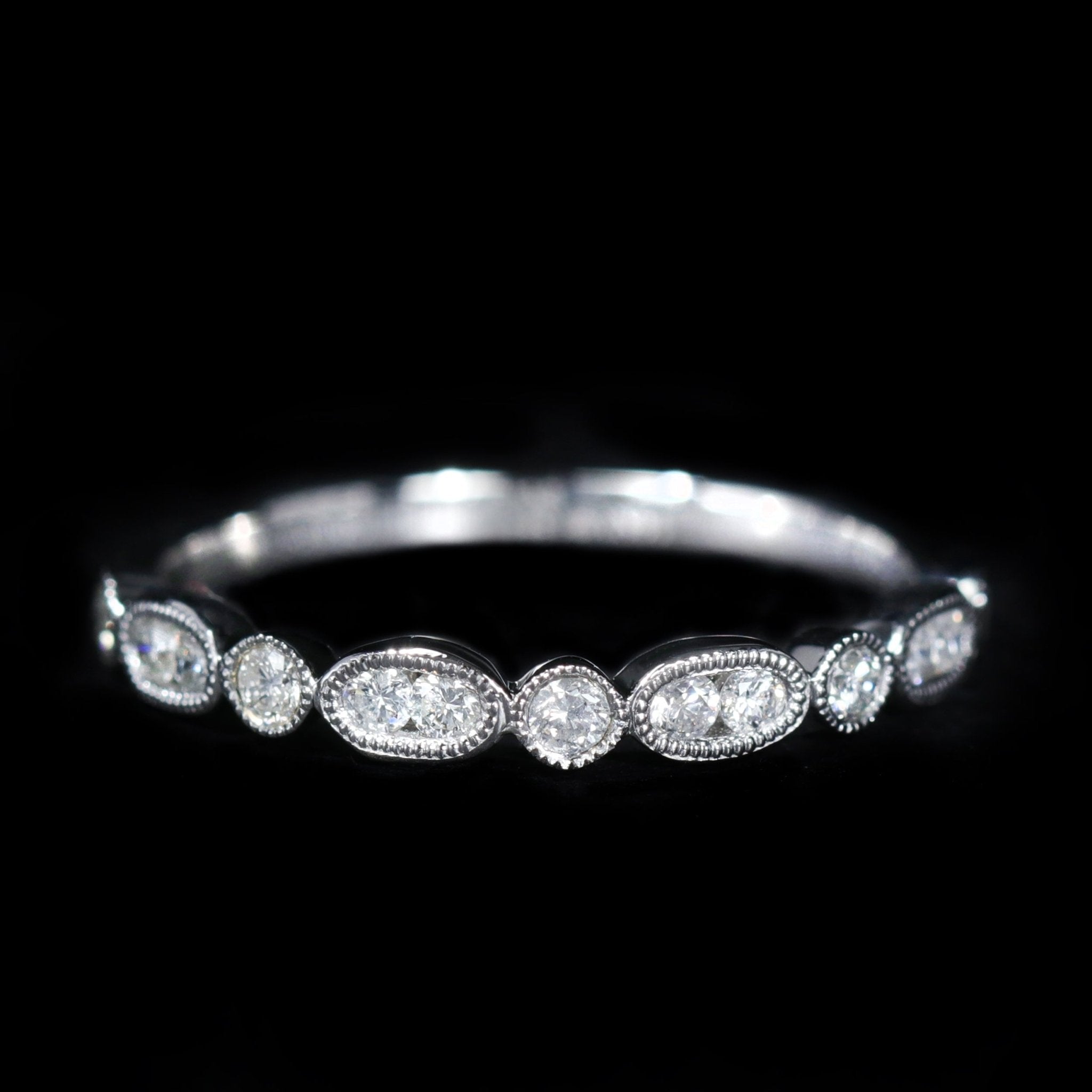 14K White Gold 0.28 CTW Diamond Band - Walton's Jewelry