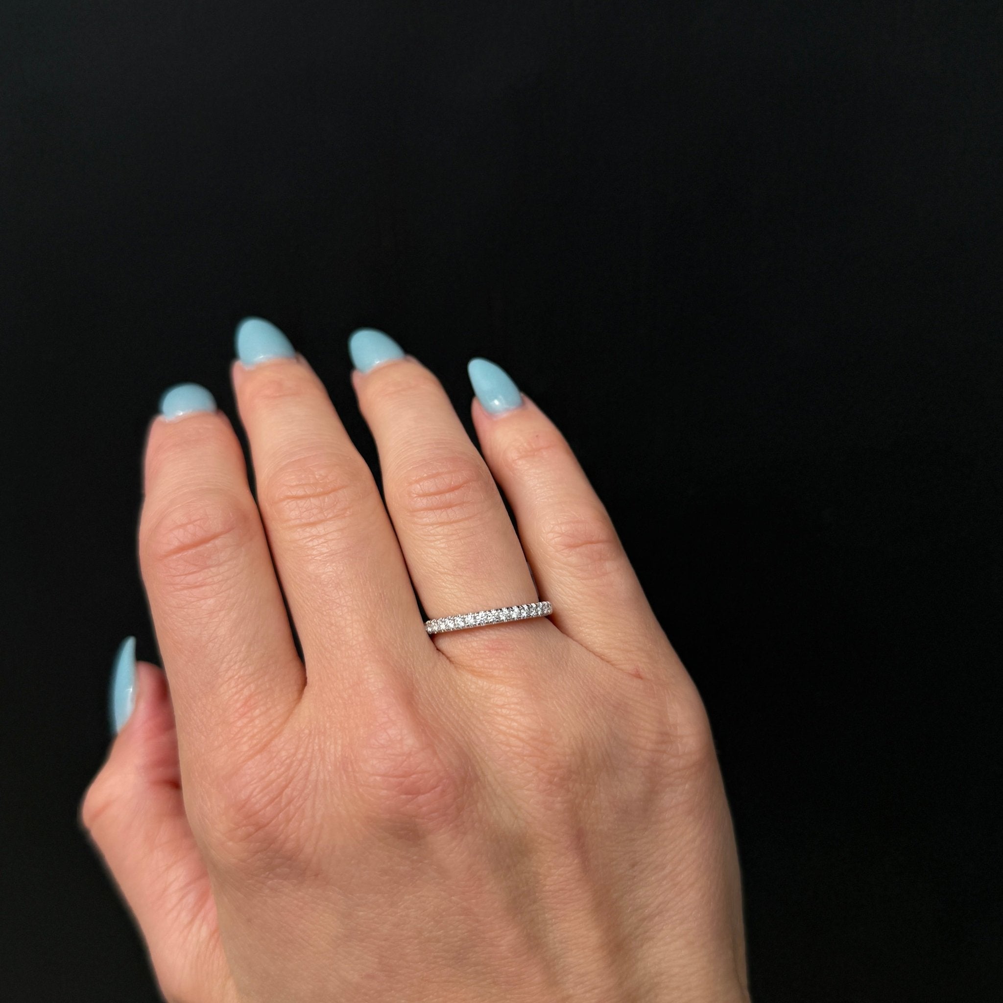 14K White Gold 0.21 CTW Diamond Band - Walton's Jewelry