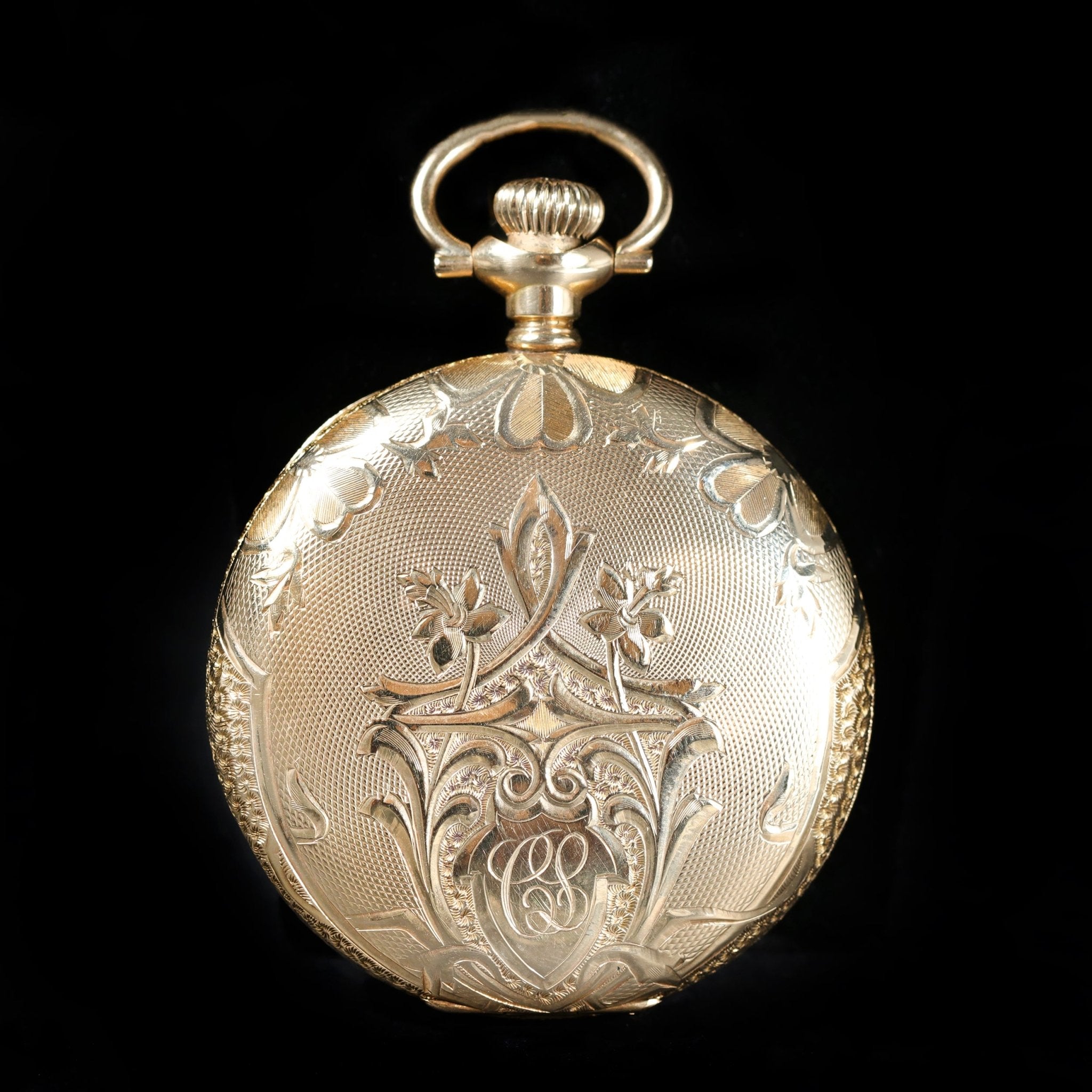 Edwardian 14K Yellow Gold Waltham Pocket Watch, Circa 1905 - Walton's Jewelry