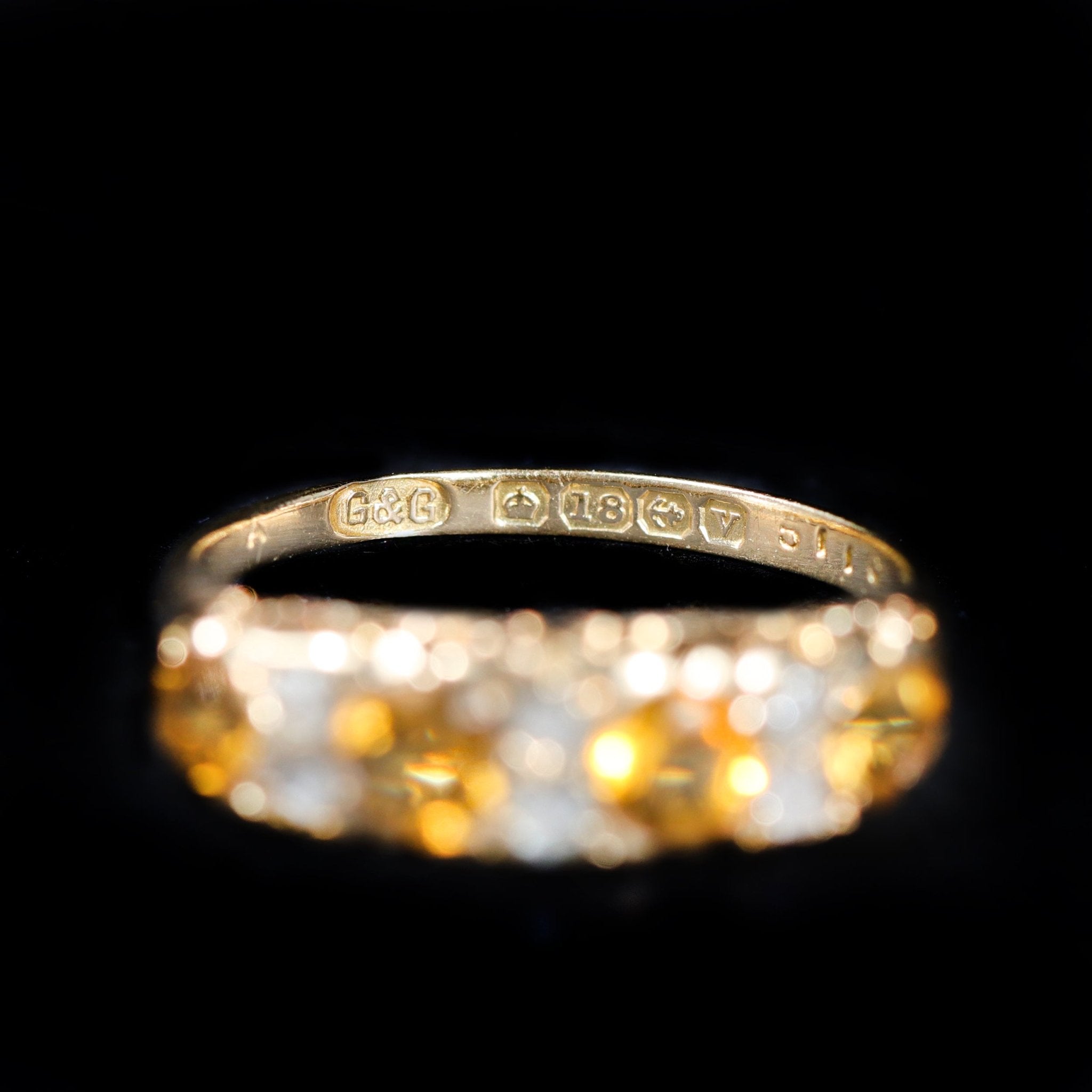 Victorian 1.00 CTW Citrine and Rose Cut Diamond Ring - Walton's Jewelry