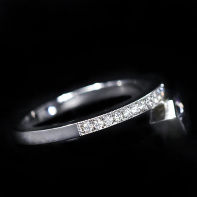14K White Gold 0.71 Carat Gray Spinel and Diamond Ring