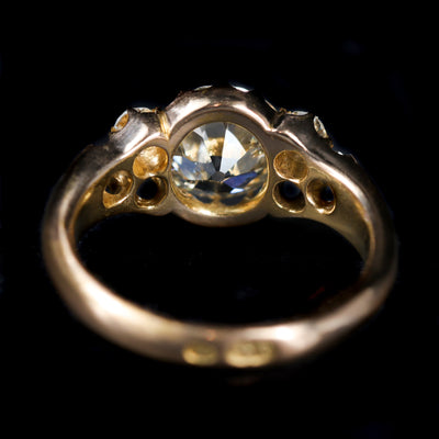 Russian Victorian 2.23 Carat Old Mine Cut Diamond Engagement Ring, Circa 1881