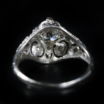 Estate GIA 1.01 Carat Round Brilliant Cut Diamond Engagement Ring