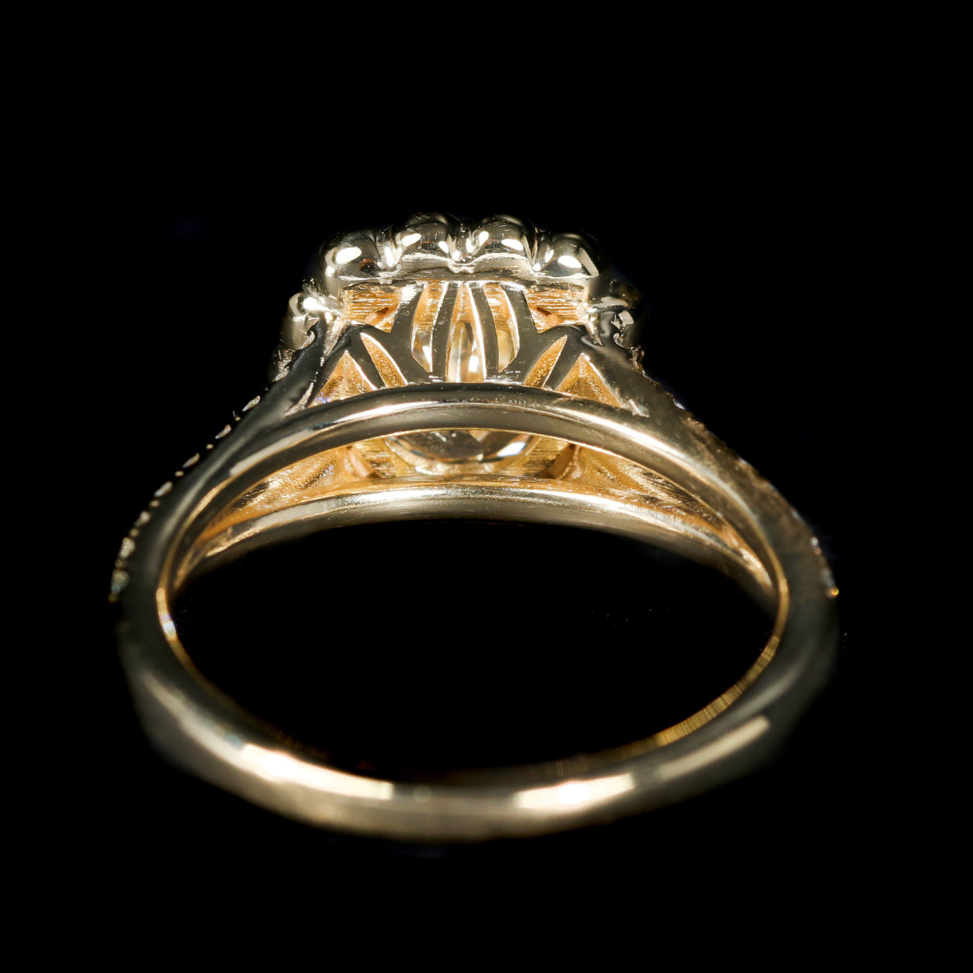 18K Yellow Gold GIA 1.24 Carat Old European Cut Diamond Engagement Ring