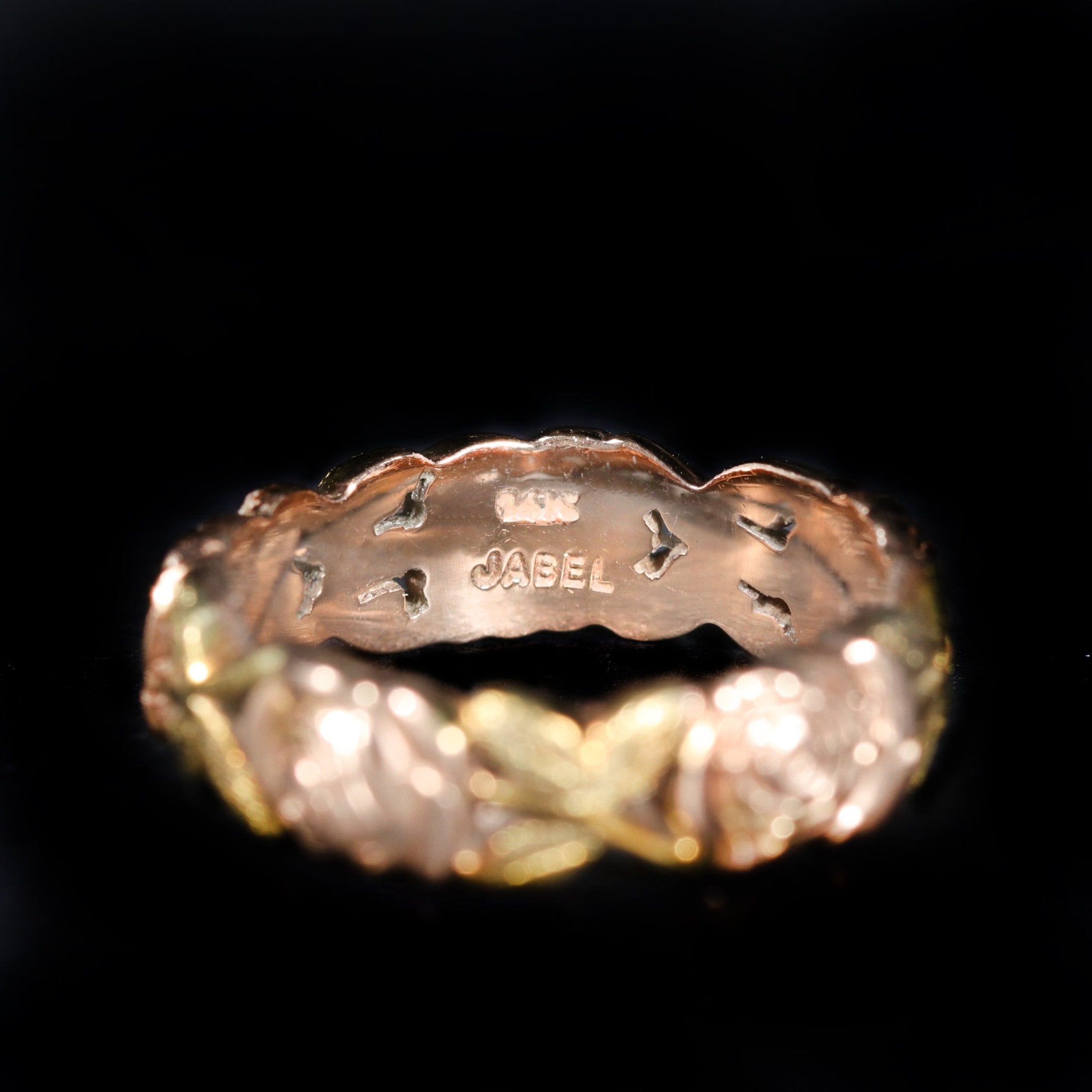 Estate 14K Yellow Gold & Rose Gold Jabel Rose Band - Walton's Jewelry