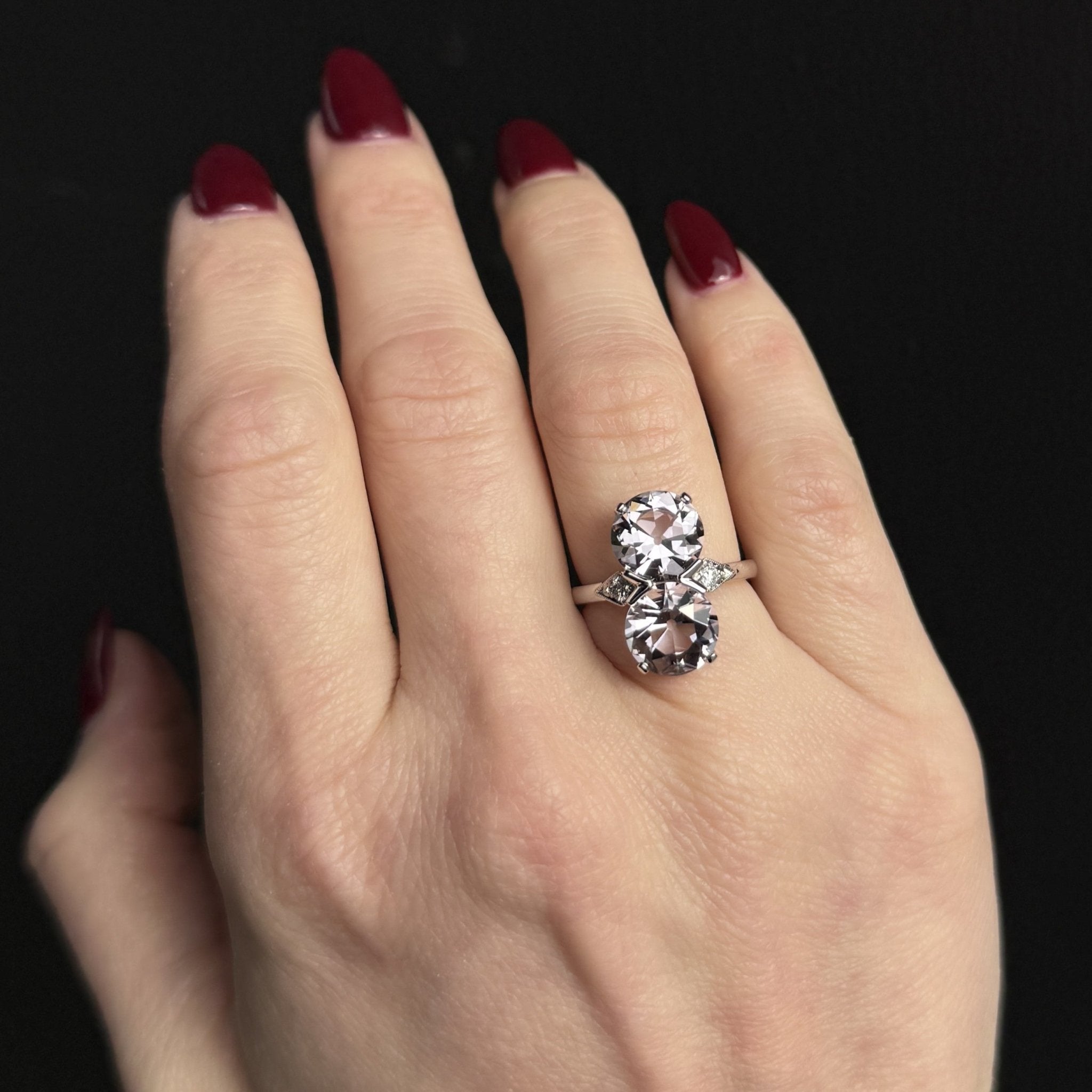 14K White Gold 5.04 CTW Amethyst and Diamond Ring - Walton's Jewelry