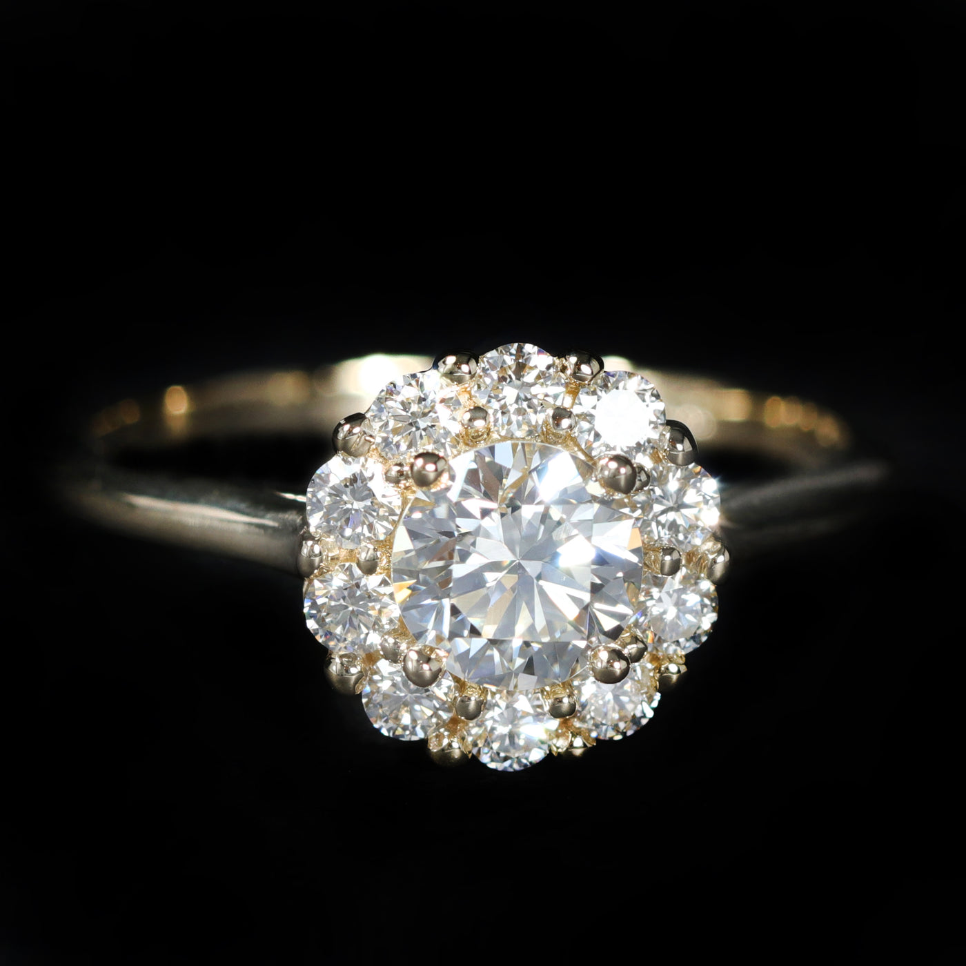 14K Yellow Gold 1.07 CTW Diamond Engagement Ring