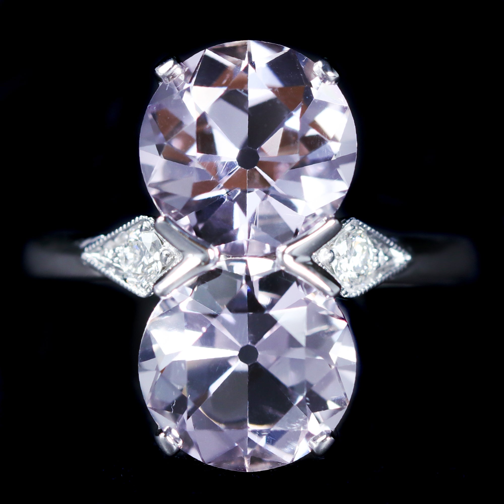 14K White Gold 5.04 CTW Amethyst and Diamond Ring - Walton's Jewelry