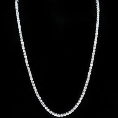 14k White Gold 8.78 CTW Diamond Tennis Necklace