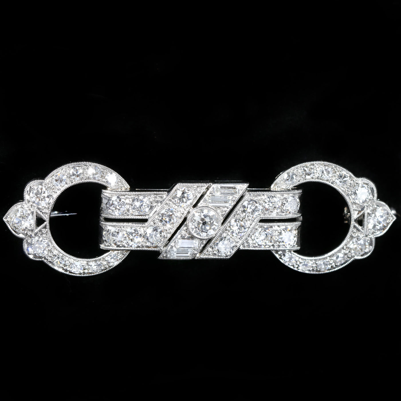 Art Deco Platinum 2.00 CTW Diamond Brooch