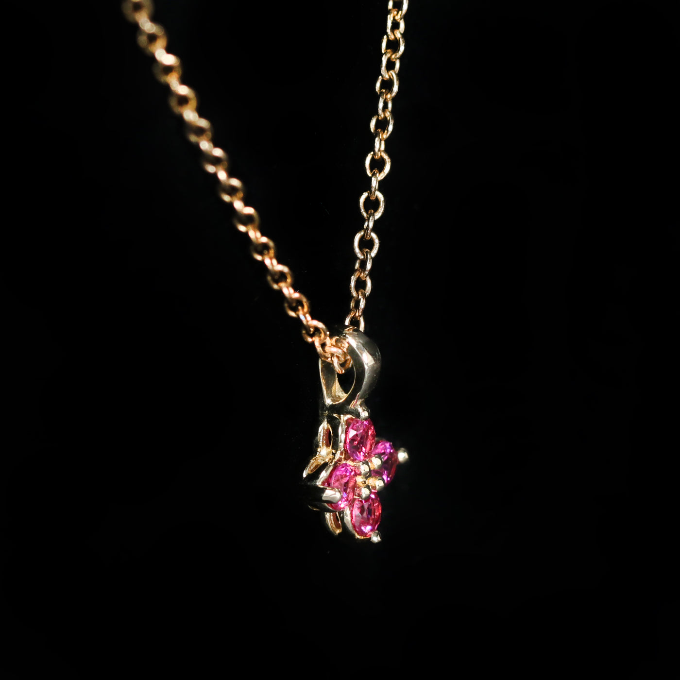 14K Yellow Gold 0.11 CTW Pink Spinel Pendant