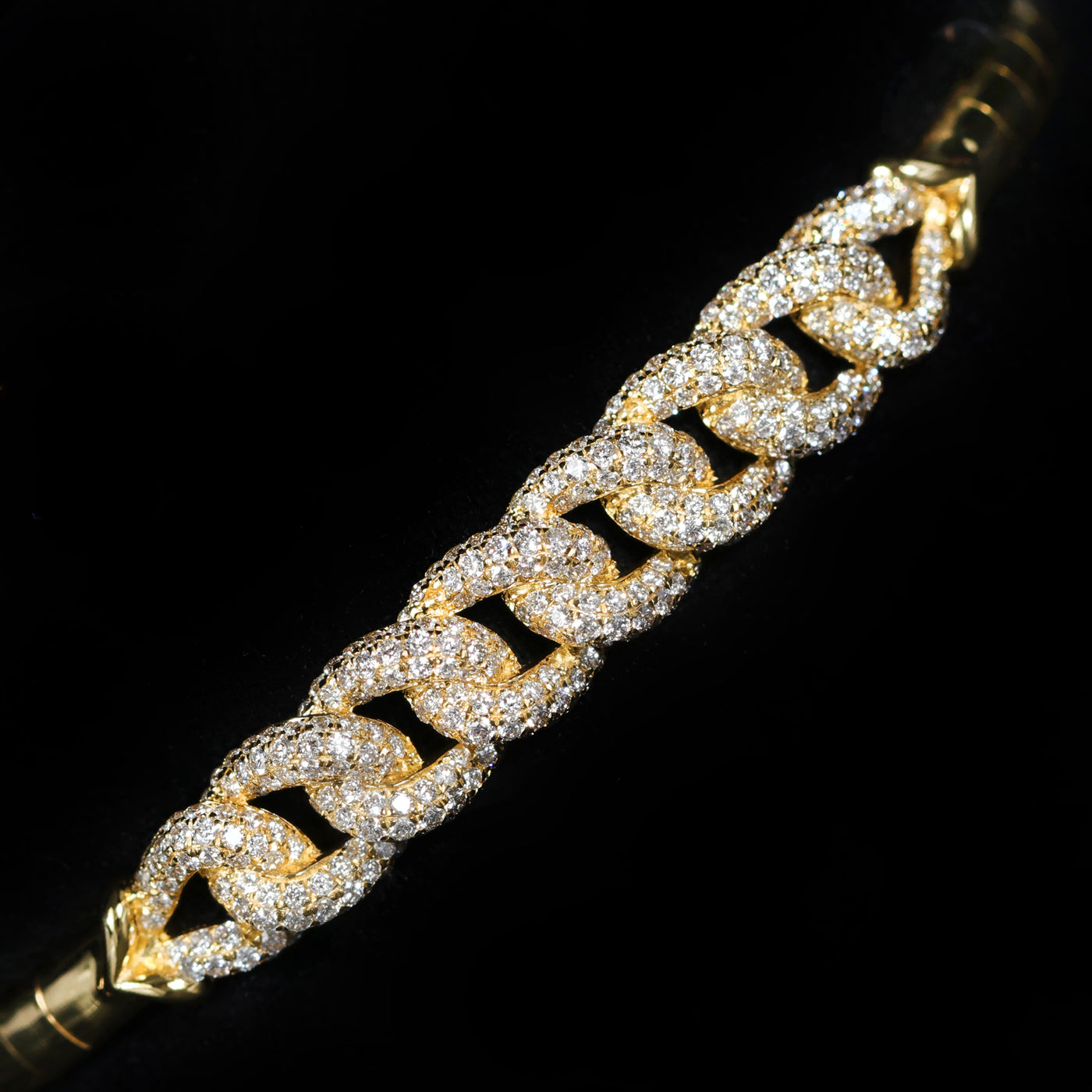 14K Yellow Gold 2.70 CTW Diamond Bangle Bracelet