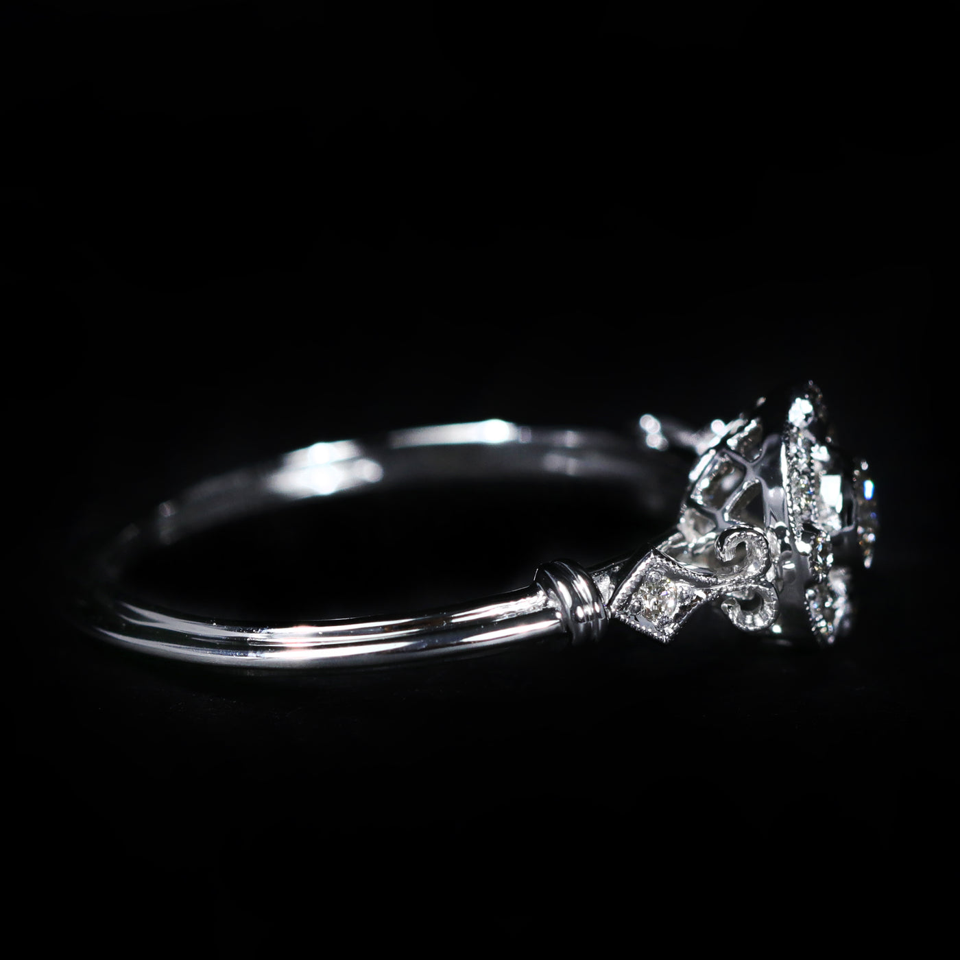 14K White Gold 0.19 CTW Diamond Engagement Ring