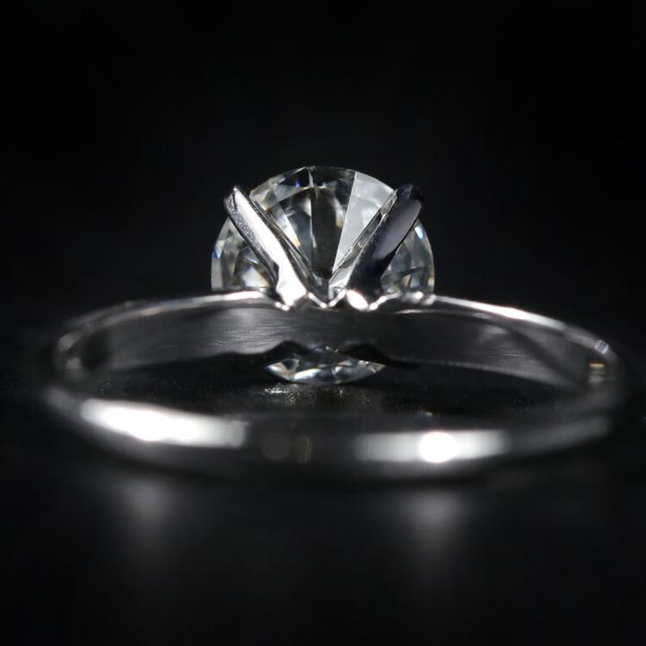 14k White Gold GIA 1.30 Carat Diamond Solitaire Engagement Ring