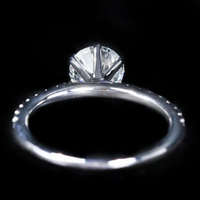 18K White Gold GIA 1.67 Carat Round Brilliant Cut Diamond Engagement Ring