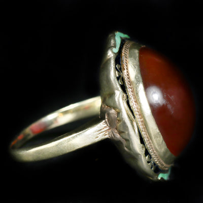 Victorian Carnelian and Enamel Ring
