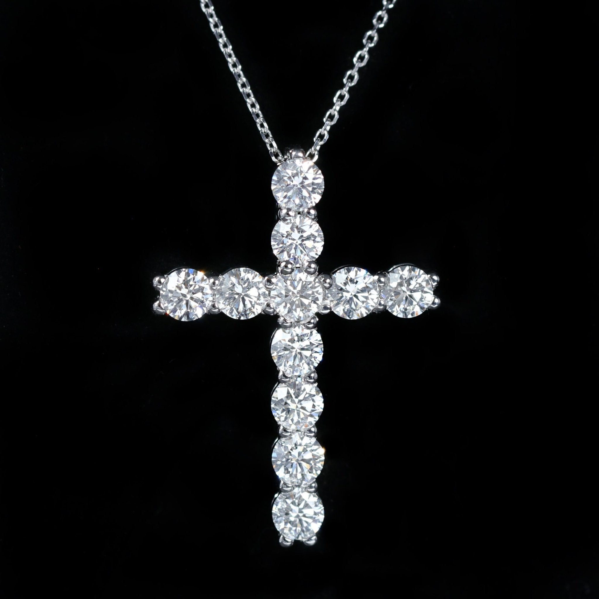 Platinum 2.63 CTW Diamond Cross Pendant - Walton's Jewelry