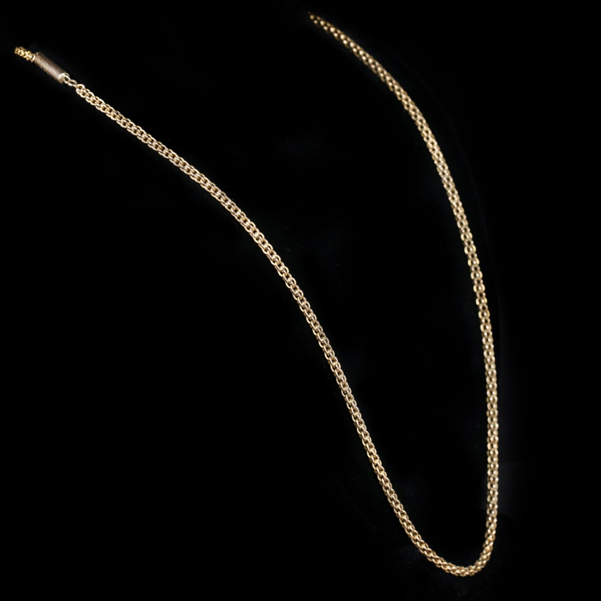 Victorian 10K Yellow Gold Woven Chain, 16.75" - Walton's Jewelry