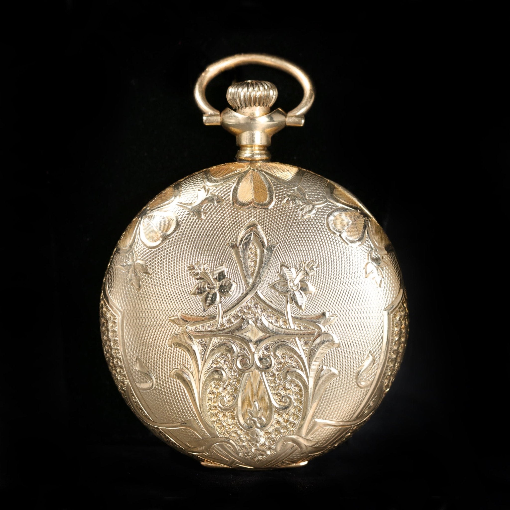 Edwardian 14K Yellow Gold Waltham Pocket Watch, Circa 1905 - Walton's Jewelry