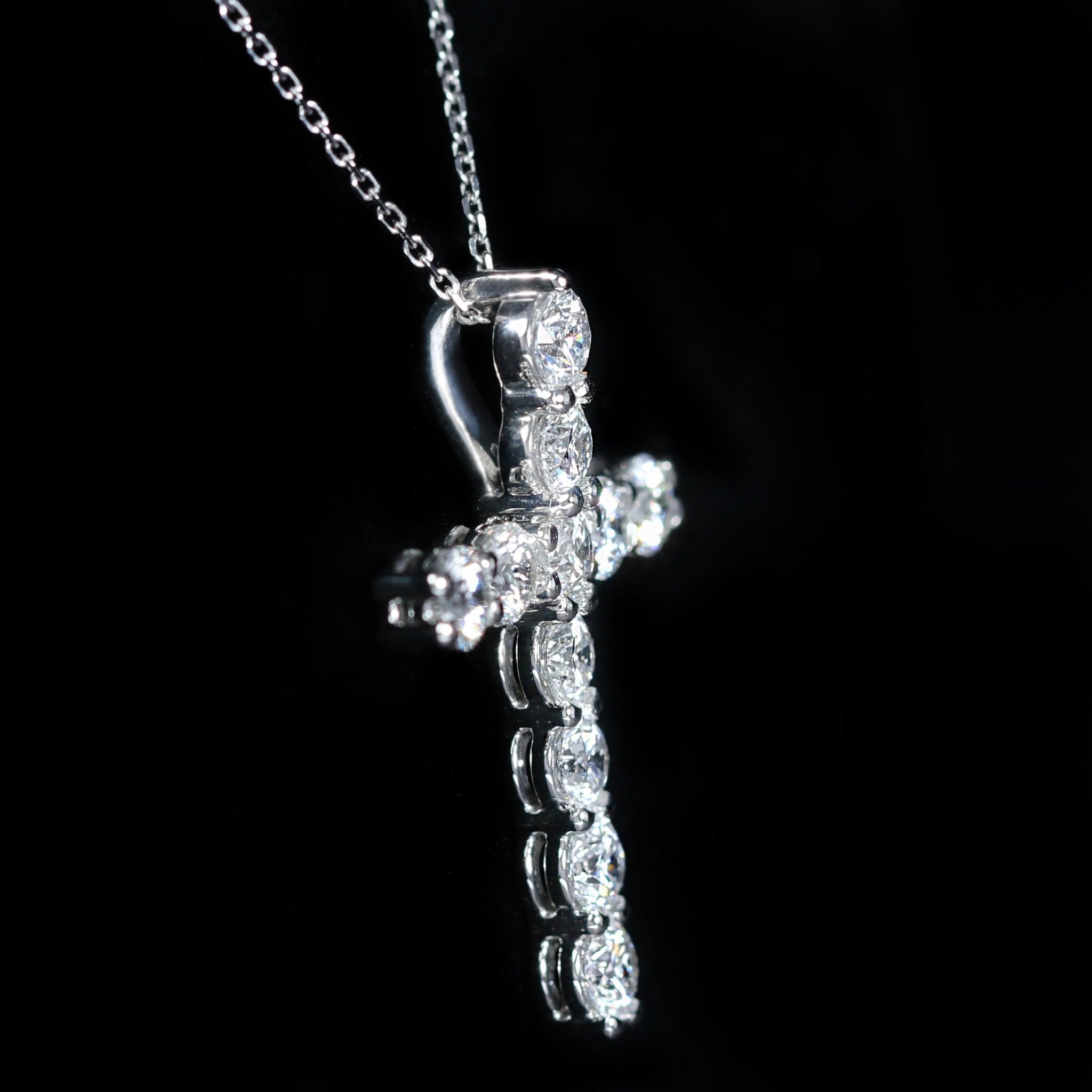 Platinum 2.63 CTW Diamond Cross Pendant - Walton's Jewelry