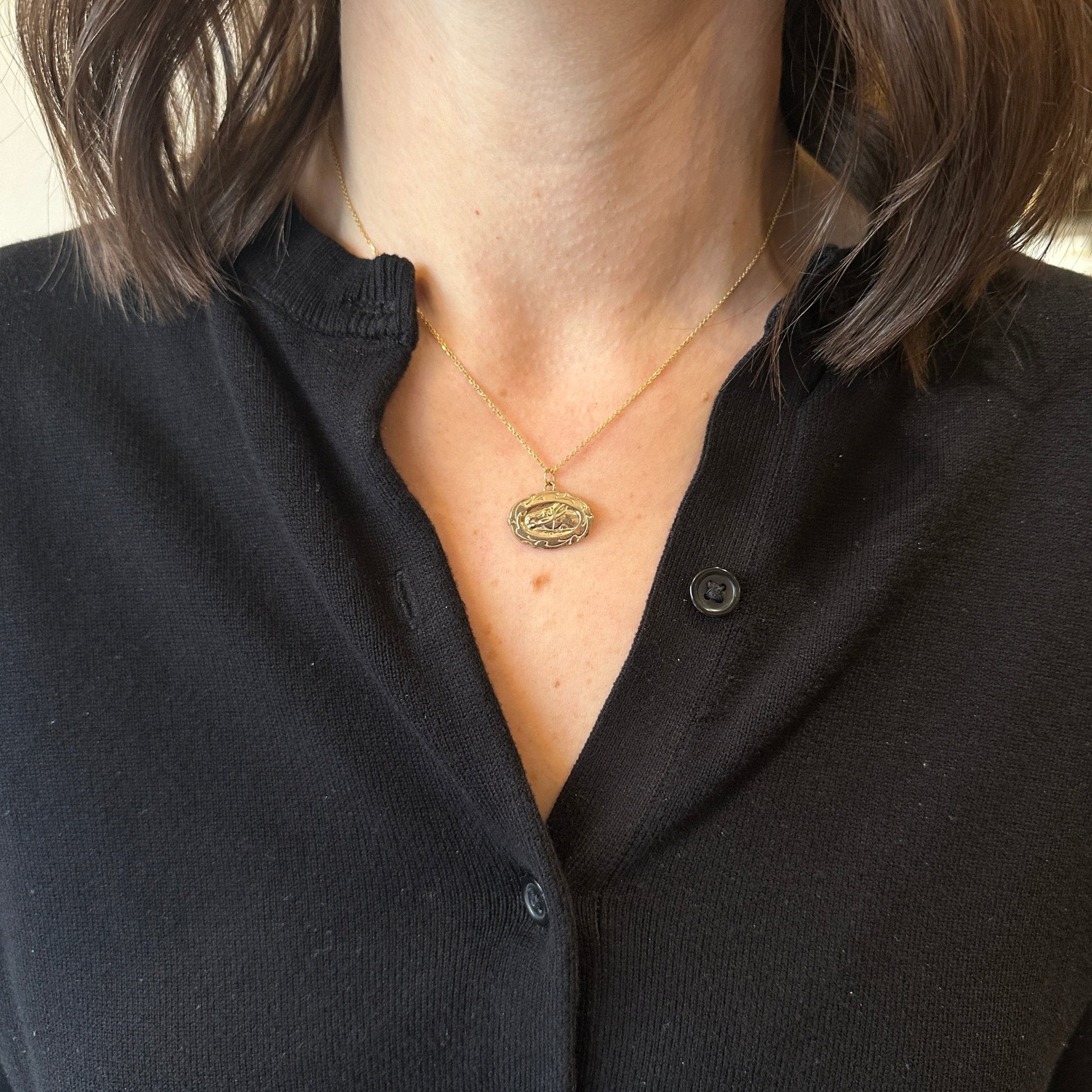 14K Yellow Gold Horse Charm Pendant - Walton's Jewelry