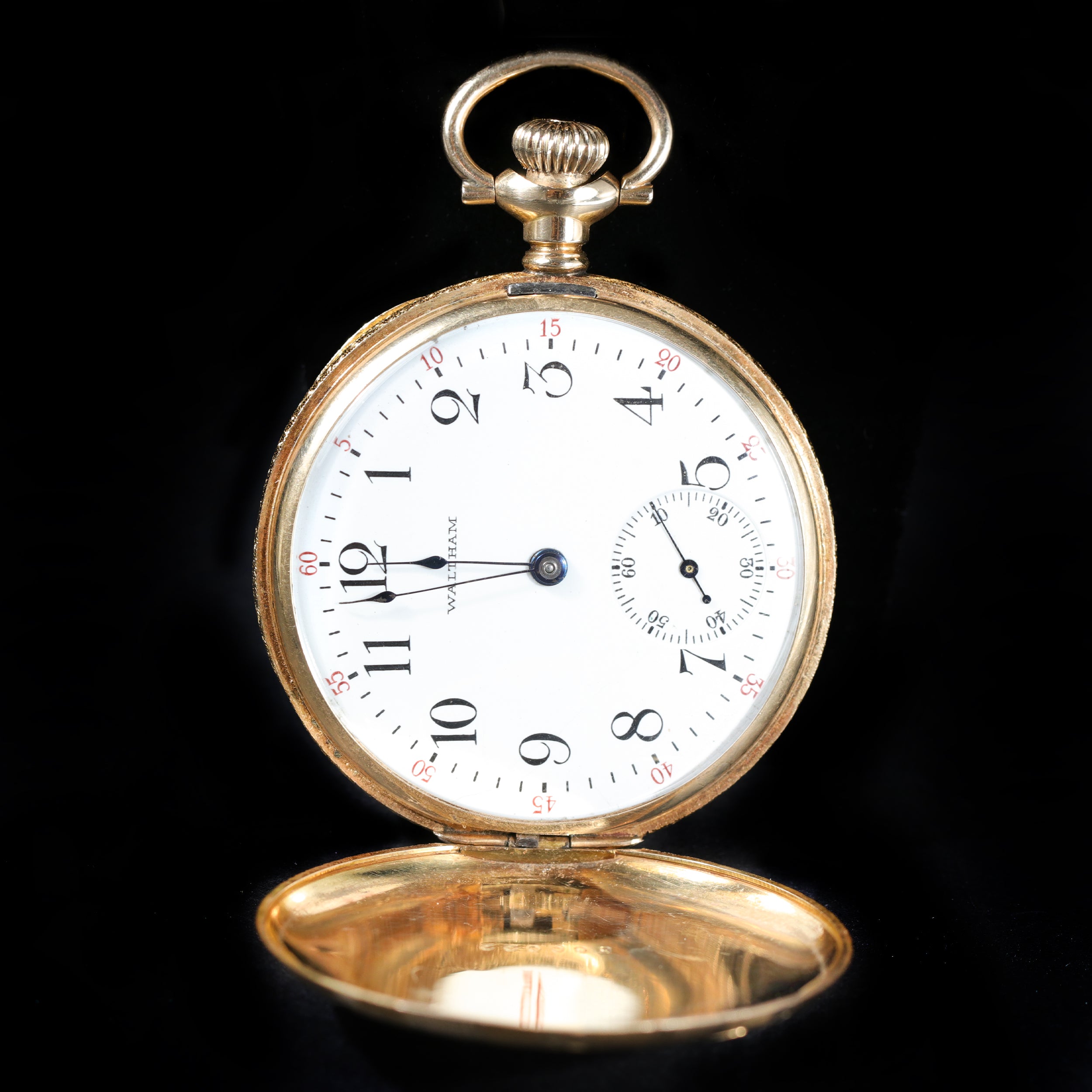 Edwardian 14K Yellow Gold Waltham Pocket Watch, Circa 1905