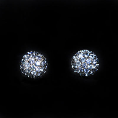 14K White Gold 0.50 CTW Sapphire Stud Earrings