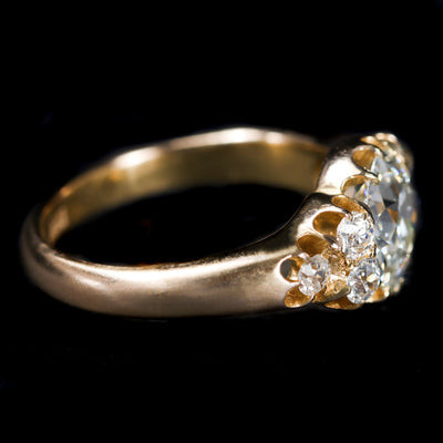 Russian Victorian 2.23 Carat Old Mine Cut Diamond Engagement Ring, Circa 1881