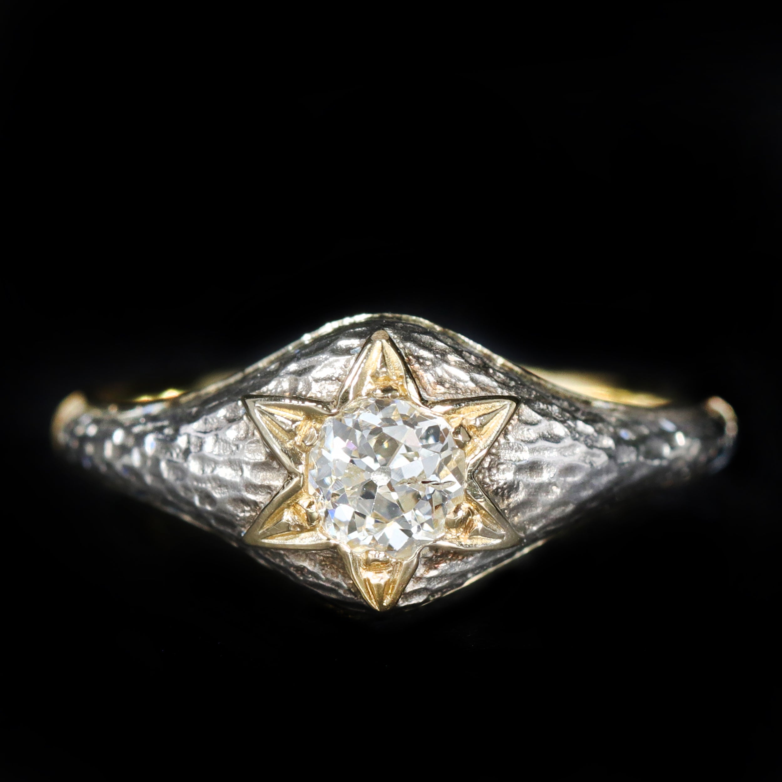 Early 1900s Carat Old Mine Cut Diamond Engagement Ring