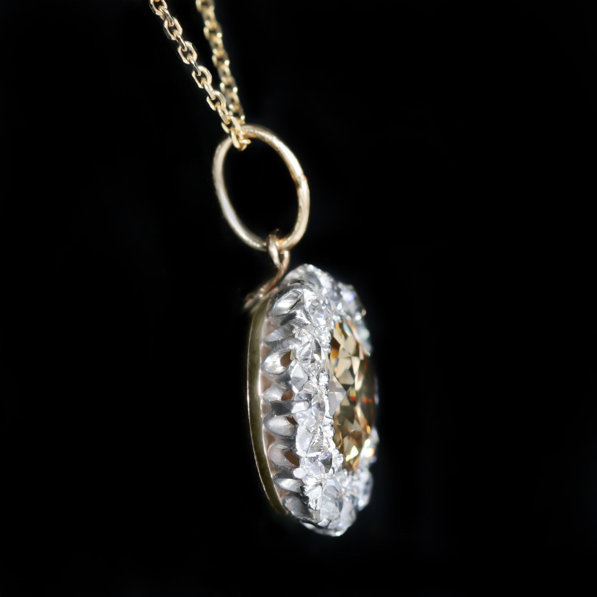 Edwardian 3.30 CTW Old European Cut Diamond Pendant