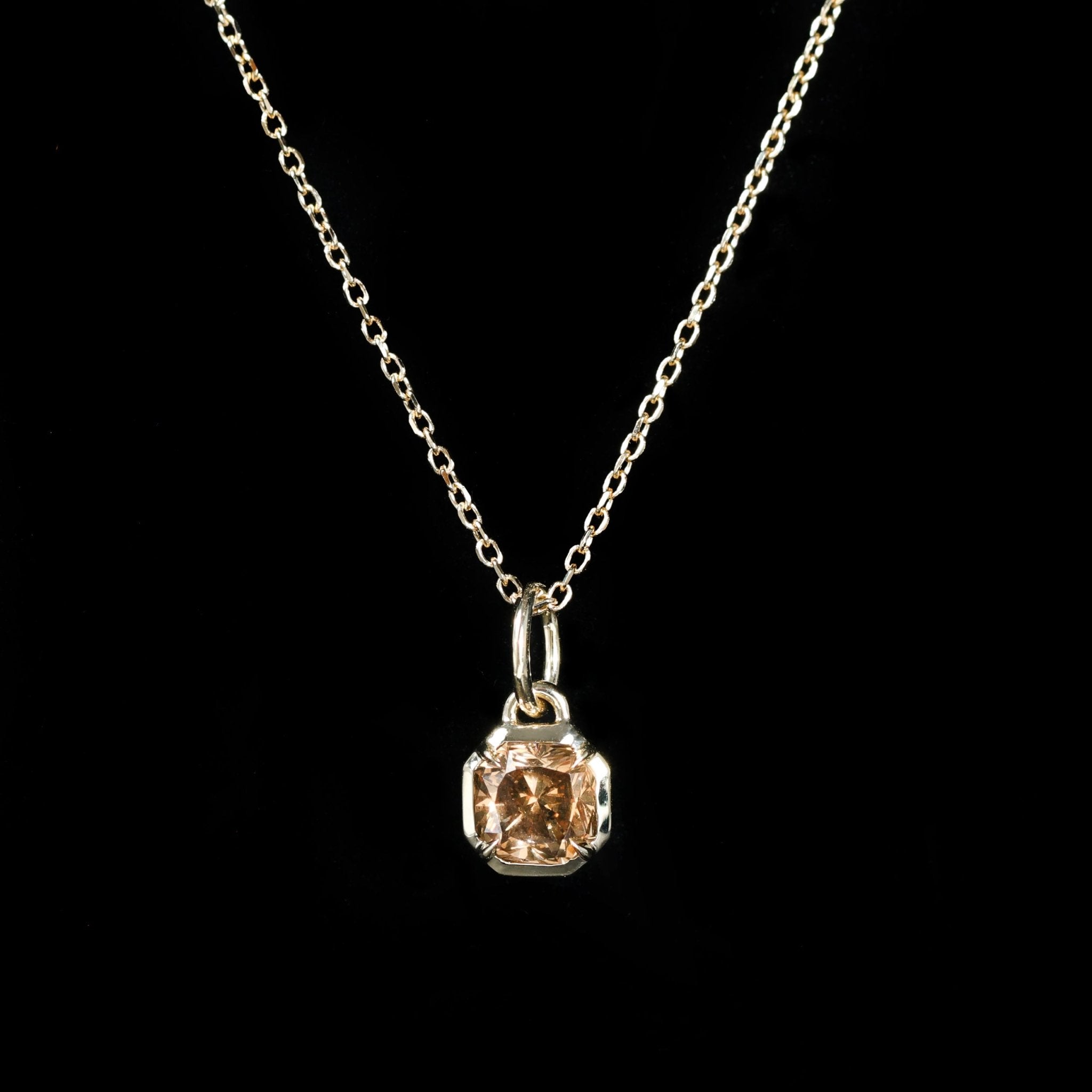 14K Yellow Gold 0.84 Carat Fancy Brown Diamond Charm - Walton's Jewelry