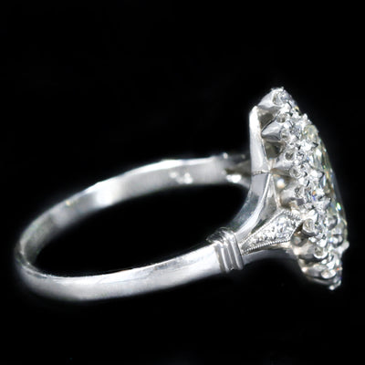Platinum 0.71 Carat Marquise Cut Diamond Engagement Ring