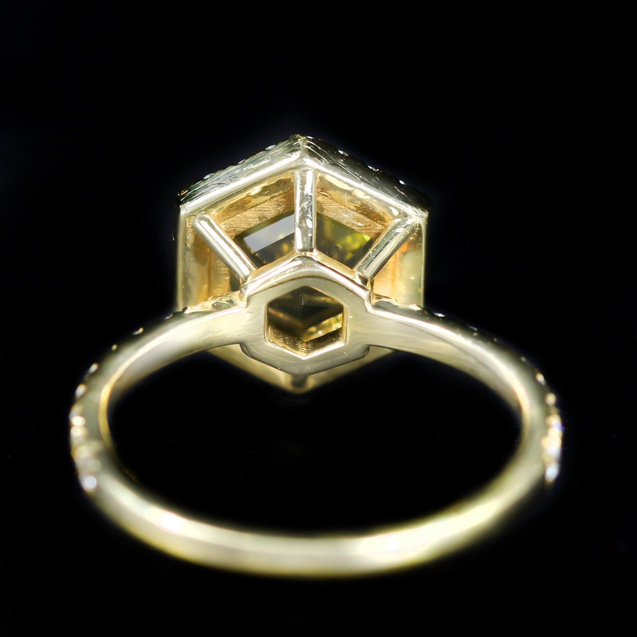 14K Yellow Gold 2.47 Carat Tourmaline and Diamond Ring - Walton's Jewelry