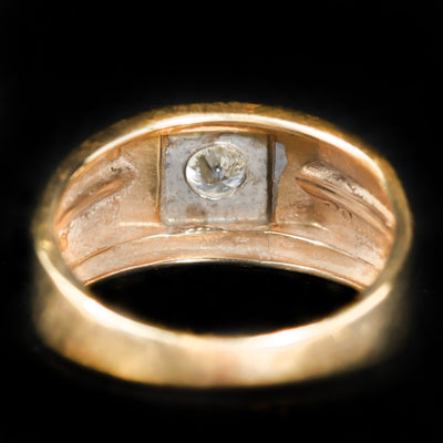 Estate 0.76 Carat Transitional Cut Diamond Ring