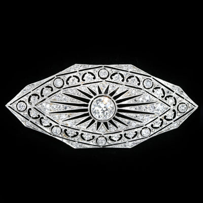 Art Deco 1.75 CTW Diamond Brooch